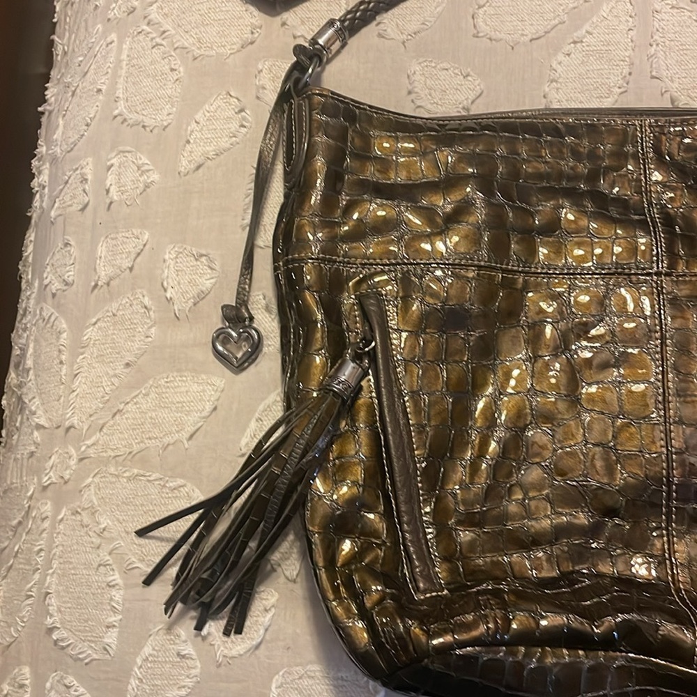 Brighton grey bag w/ Silver hardware W/ matching wallet and make up bag - Picture 2 of 9